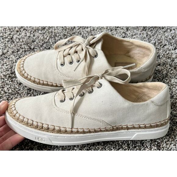 UGG Australia Shoes - UGG Australia eyan 11 white wall canvas sneakers women's size 8.5
